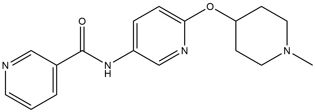 N-[6-[(1-Methyl-4-piperidinyl)oxy]-3-pyridinyl]-3-pyridinecarboxamide Structure