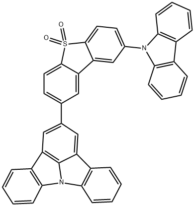 Indolo[3,2,1-jk]carbazole, 2-[8-(9H-carbazol-9-yl)-5,5-dioxido-2-dibenzothienyl]- Structure