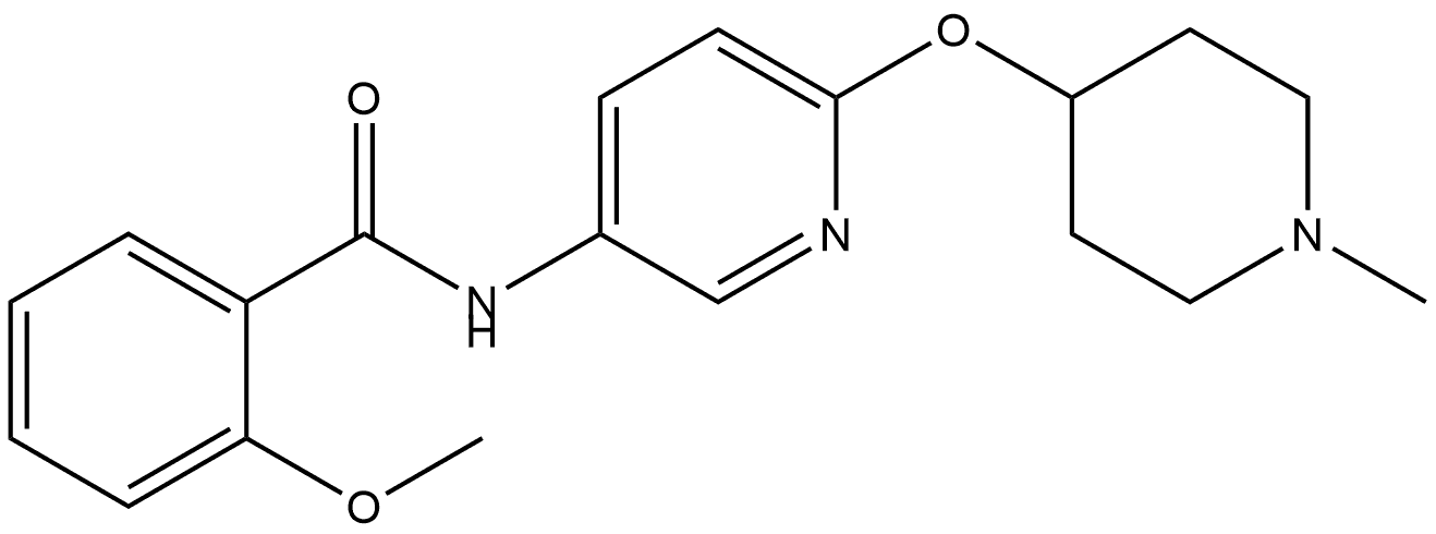 2-Methoxy-N-[6-[(1-methyl-4-piperidinyl)oxy]-3-pyridinyl]benzamide Structure