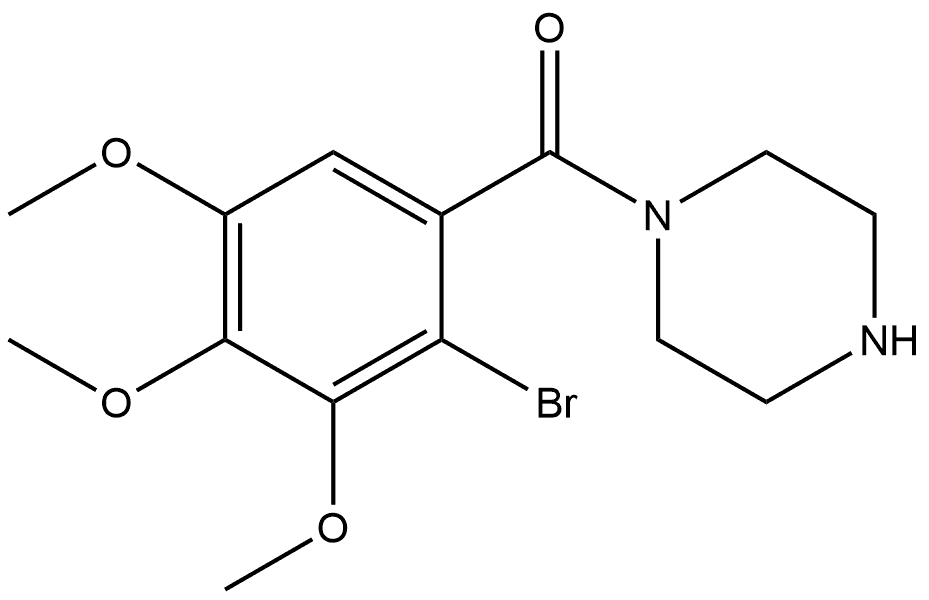 (2-Bromo-3,4,5-trimethoxyphenyl)-1-piperazinylmethanone Structure