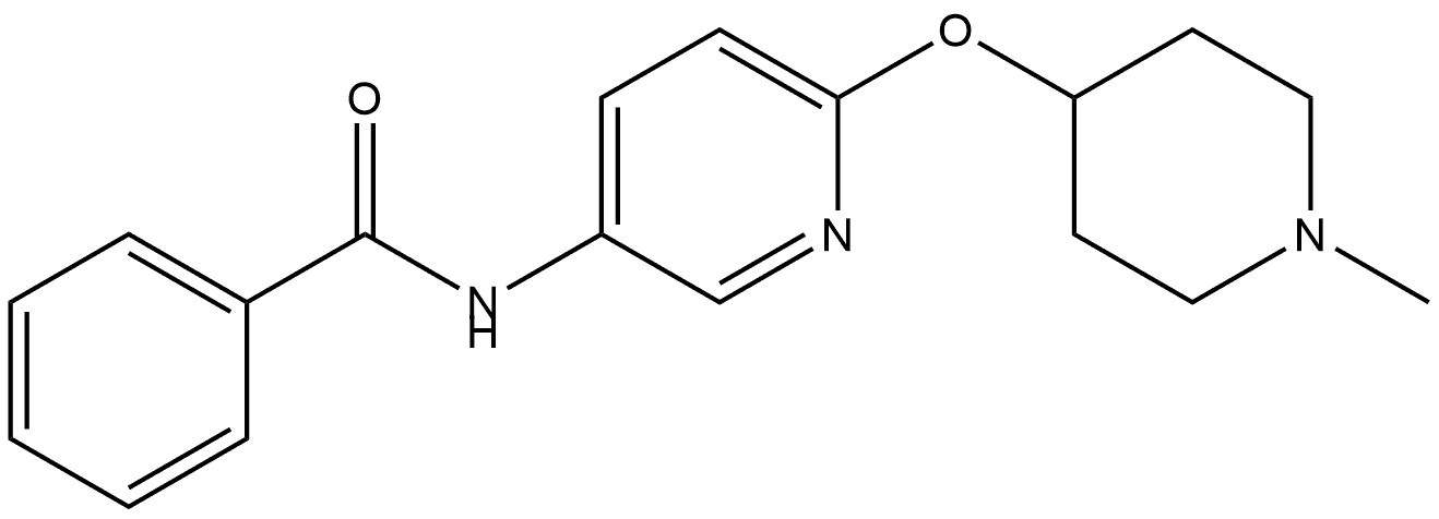 N-[6-[(1-Methyl-4-piperidinyl)oxy]-3-pyridinyl]benzamide Structure