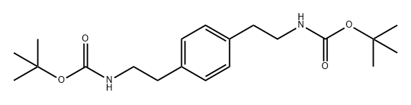 Carbamic acid, N-[2-[4-[2-[[(1,1-dimethylethoxy)carbonyl]amino]ethyl]phenyl]ethyl]-, 1,1-dimethylethyl ester 구조식 이미지