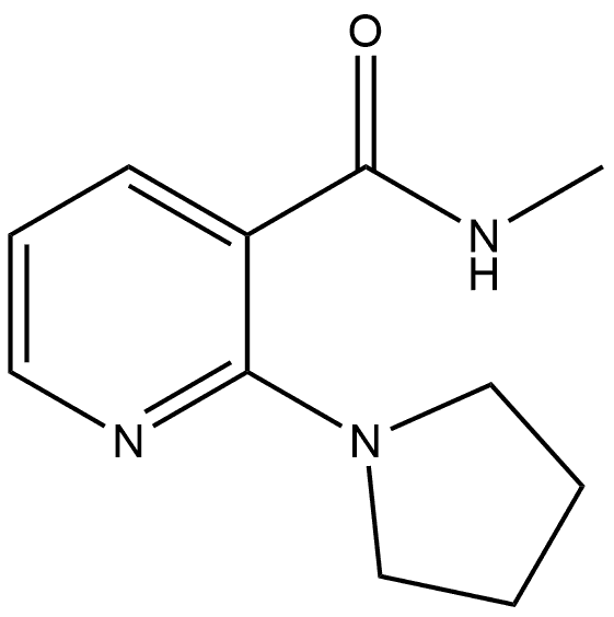 N-Methyl-2-(1-pyrrolidinyl)-3-pyridinecarboxamide Structure