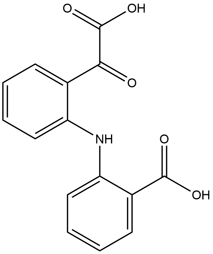 Benzeneacetic acid, 2-[(2-carboxyphenyl)amino]-α-oxo- Structure