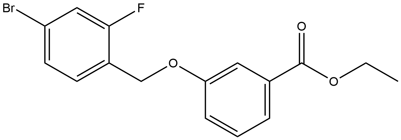 Benzoic acid, 3-[(4-bromo-2-fluorophenyl)methoxy]-, ethyl ester Structure