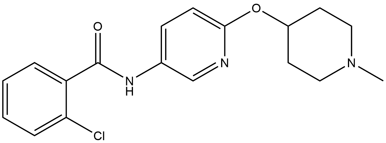 2-Chloro-N-[6-[(1-methyl-4-piperidinyl)oxy]-3-pyridinyl]benzamide Structure