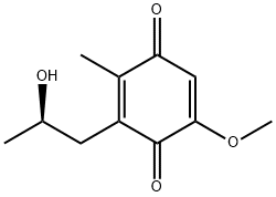 2,5-Cyclohexadiene-1,4-dione, 3-[(2R)-2-hydroxypropyl]-5-methoxy-2-methyl- Structure