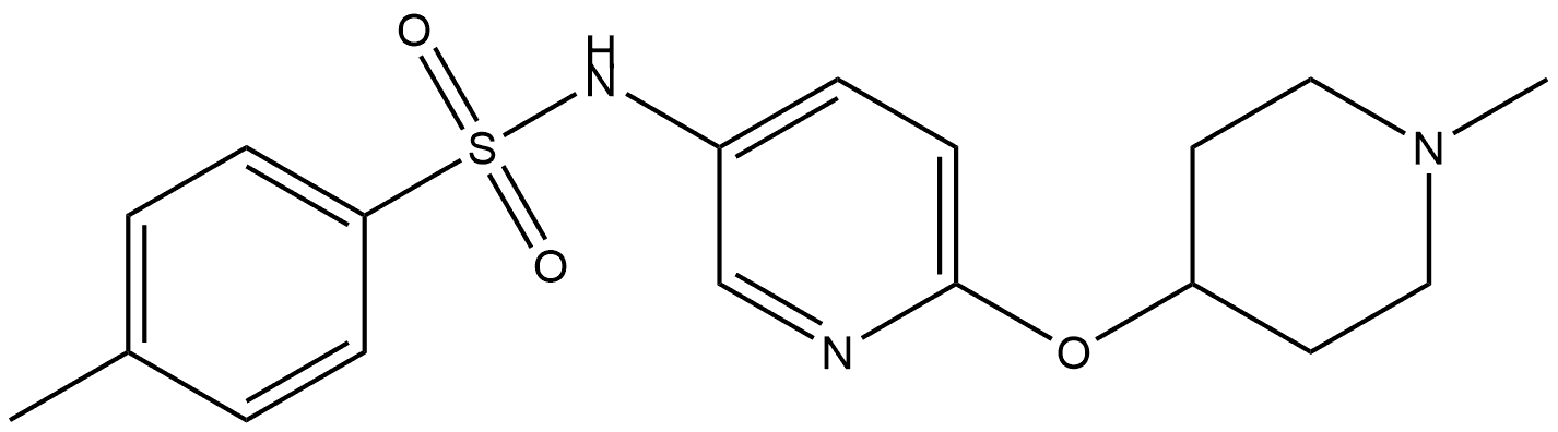 4-Methyl-N-[6-[(1-methyl-4-piperidinyl)oxy]-3-pyridinyl]benzenesulfonamide Structure