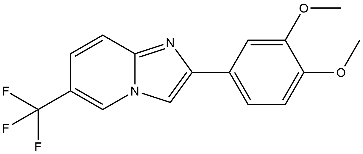 2-(3,4-Dimethoxyphenyl)-6-(trifluoromethyl)imidazo[1,2-a]pyridine Structure