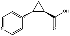 (1R, 2R)-2-Pyridin-4-yl-cyclopropanecarboxylic acid Structure