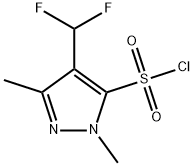 4-(difluoromethyl)-1,3-dimethyl-1h-pyrazole-5-sulfonyl chloride Structure