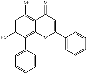 5,7-Dihydroxy-2,8-diphenyl-4H-chromen-4-one Structure