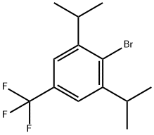 Benzene, 2-bromo-1,3-bis(1-methylethyl)-5-(trifluoromethyl)- Structure