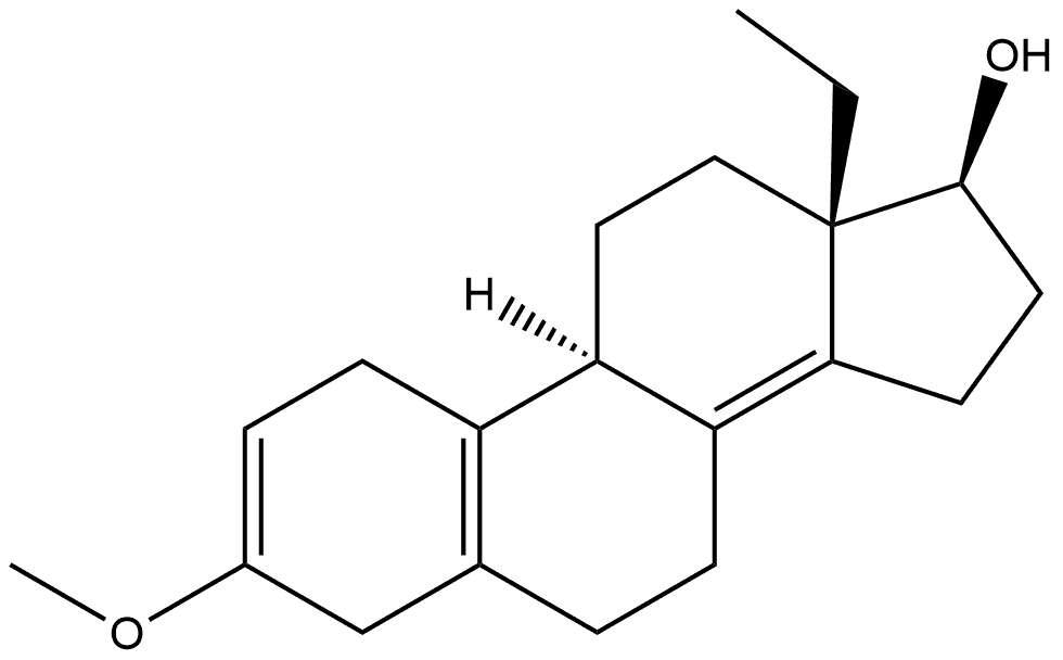 Gona-2,5(10),8(14)-trien-17-ol, 13-ethyl-3-methoxy-, (17β)- Structure