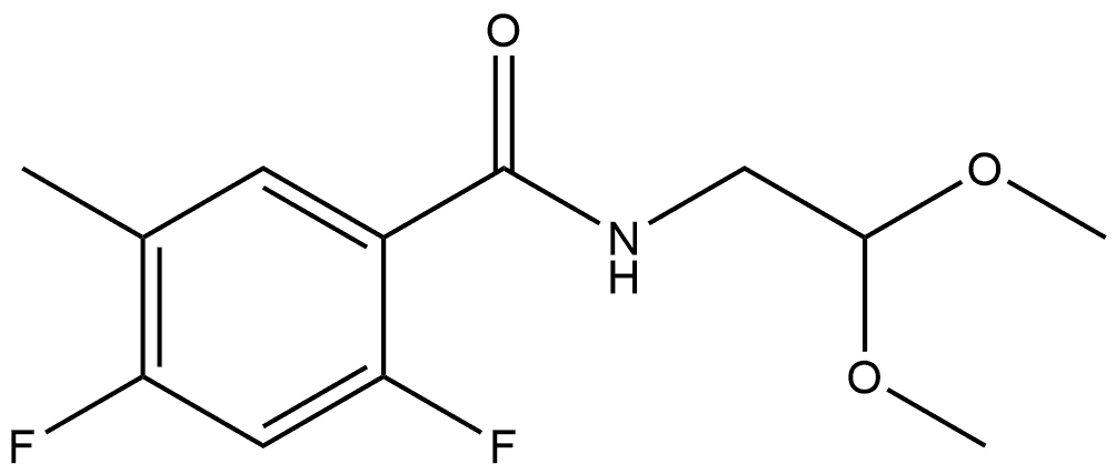 N-(2,2-Dimethoxyethyl)-2,4-difluoro-5-methylbenzamide Structure