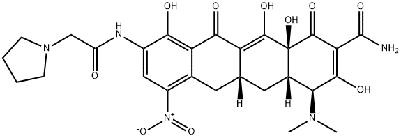 1-Pyrrolidineacetamide, N-[(5aR,6aS,7S,10aS)-9-(aminocarbonyl)-7-(dimethylamino)-5,5a,6,6a,7,10,10a,12-octahydro-1,8,10a,11-tetrahydroxy-4-nitro-10,12-dioxo-2-naphthacenyl]- Structure