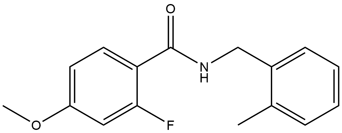 2-Fluoro-4-methoxy-N-[(2-methylphenyl)methyl]benzamide Structure