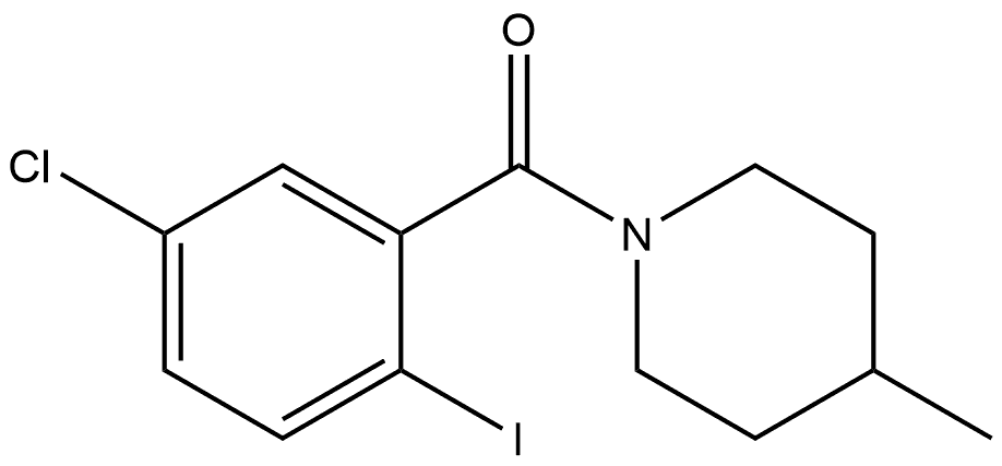 (5-Chloro-2-iodophenyl)(4-methyl-1-piperidinyl)methanone Structure