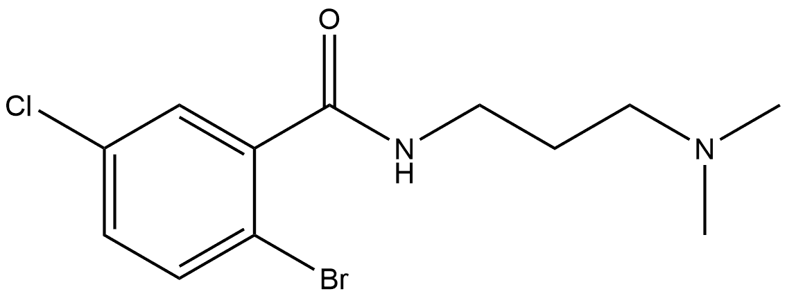 2-Bromo-5-chloro-N-[3-(dimethylamino)propyl]benzamide Structure