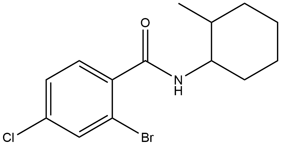 2-Bromo-4-chloro-N-(2-methylcyclohexyl)benzamide Structure