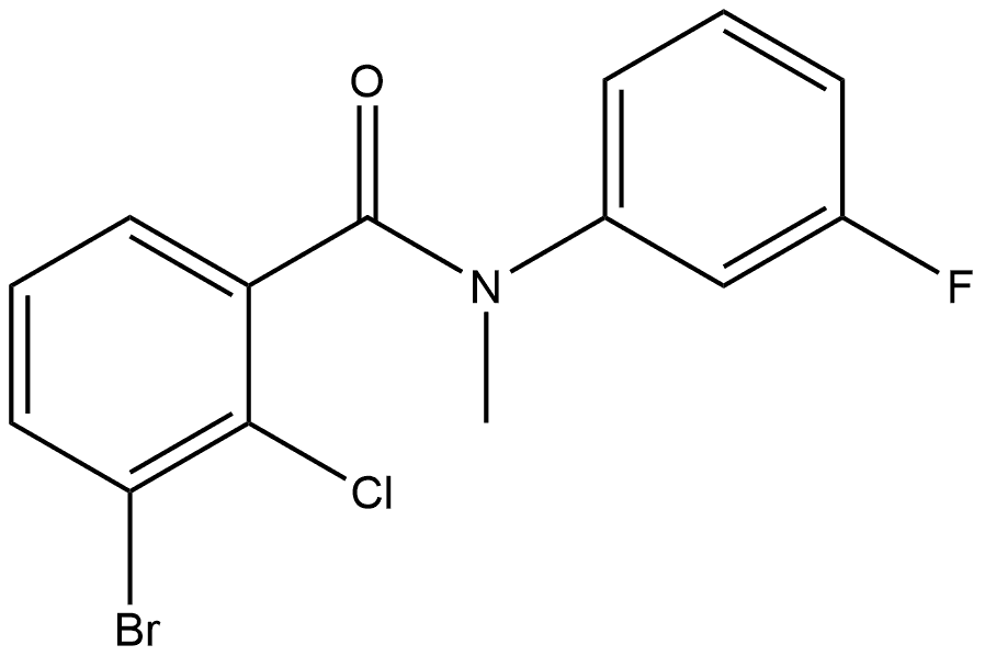 3-Bromo-2-chloro-N-(3-fluorophenyl)-N-methylbenzamide Structure