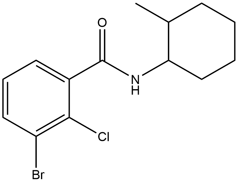 3-Bromo-2-chloro-N-(2-methylcyclohexyl)benzamide Structure