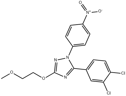 1H-1,2,4-Triazole, 5-(3,4-dichlorophenyl)-3-(2-methoxyethoxy)-1-(4-nitrophenyl)- Structure