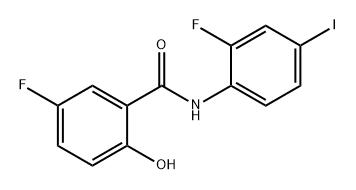 Benzamide, 5-fluoro-N-(2-fluoro-4-iodophenyl)-2-hydroxy- 구조식 이미지