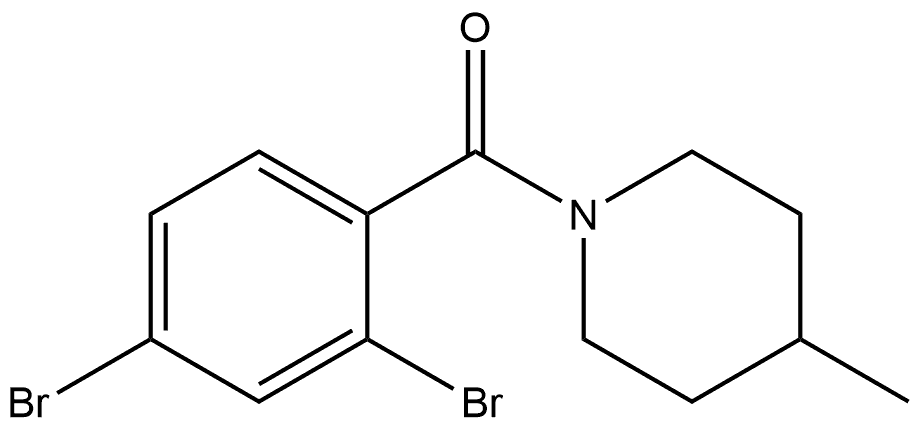 (2,4-Dibromophenyl)(4-methyl-1-piperidinyl)methanone Structure