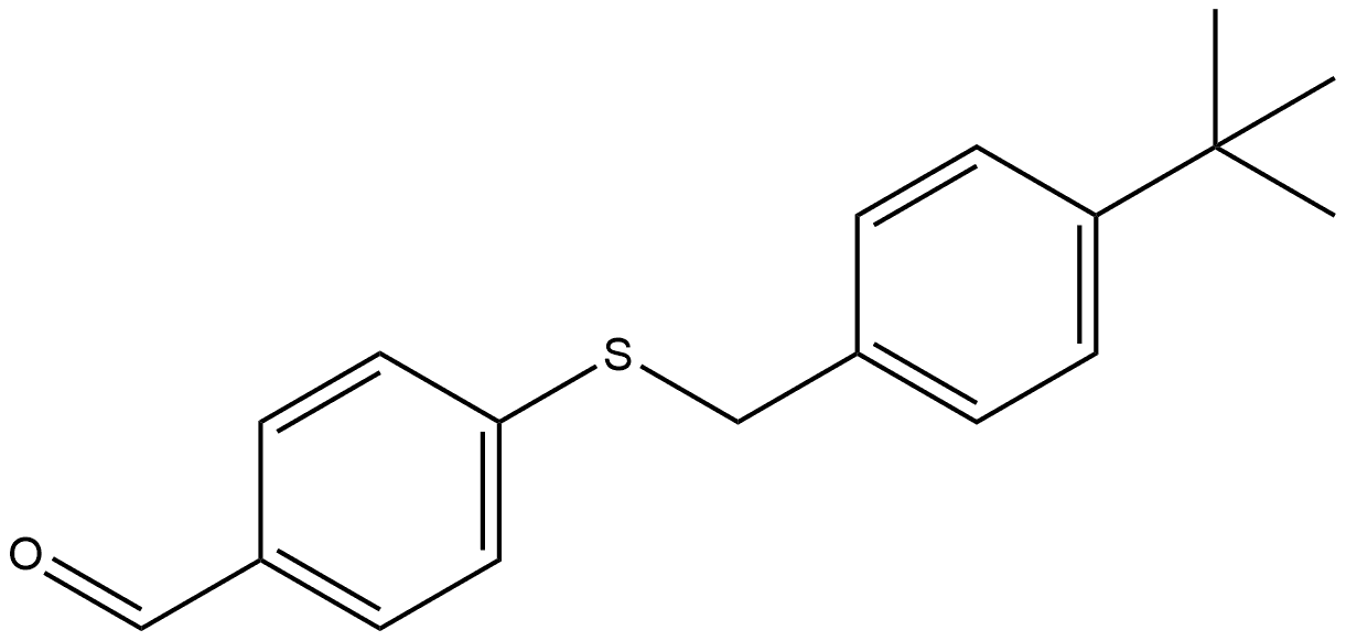 4-[[[4-(1,1-Dimethylethyl)phenyl]methyl]thio]benzaldehyde Structure