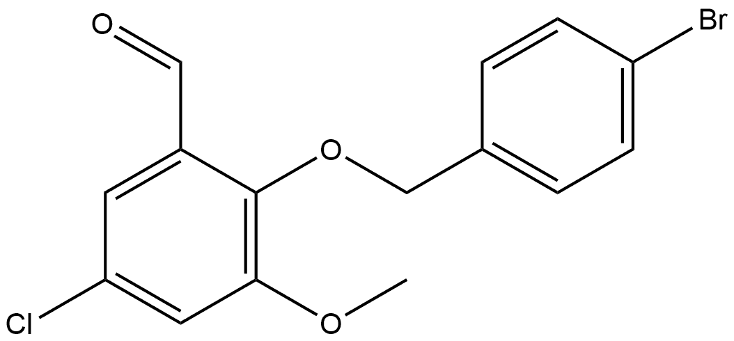 2-[(4-Bromophenyl)methoxy]-5-chloro-3-methoxybenzaldehyde Structure