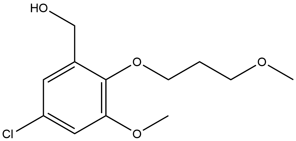 5-Chloro-3-methoxy-2-(3-methoxypropoxy)benzenemethanol Structure