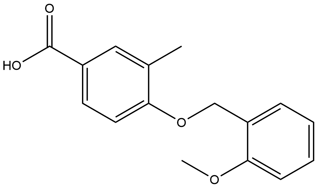 4-[(2-Methoxyphenyl)methoxy]-3-methylbenzoic acid Structure