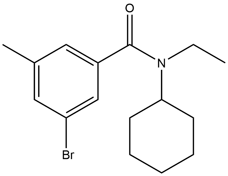 3-Bromo-N-cyclohexyl-N-ethyl-5-methylbenzamide Structure