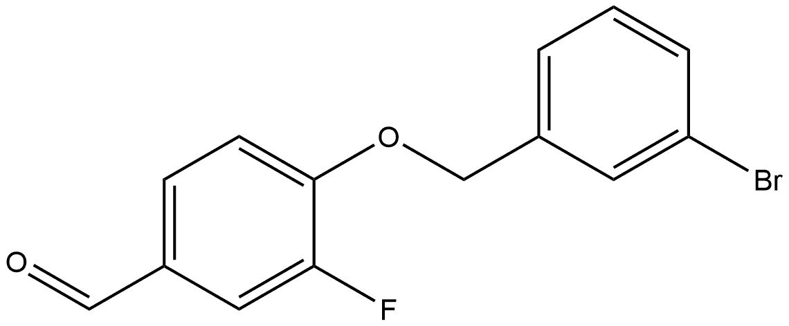 4-[(3-Bromophenyl)methoxy]-3-fluorobenzaldehyde Structure