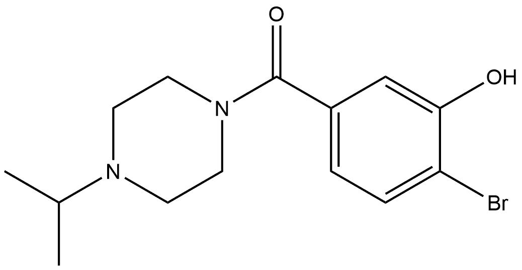 (4-Bromo-3-hydroxyphenyl)[4-(1-methylethyl)-1-piperazinyl]methanone Structure