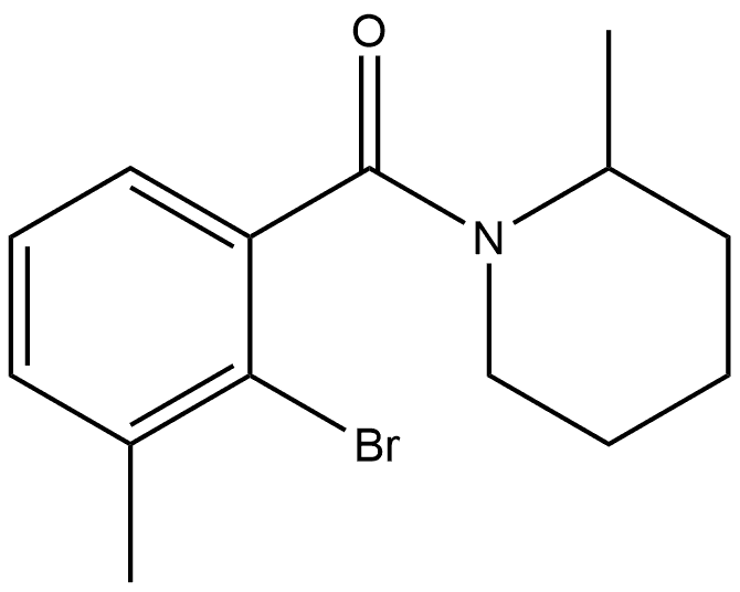 (2-Bromo-3-methylphenyl)(2-methyl-1-piperidinyl)methanone Structure