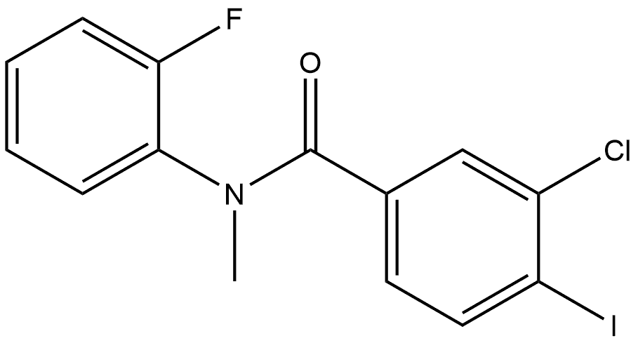 3-Chloro-N-(2-fluorophenyl)-4-iodo-N-methylbenzamide Structure