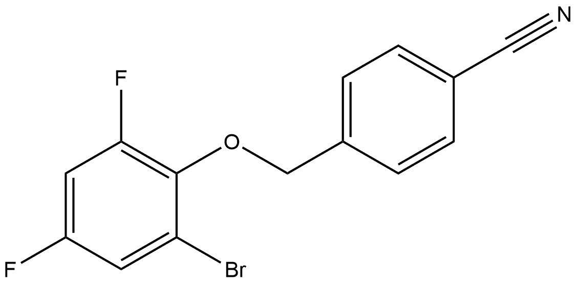 4-[(2-Bromo-4,6-difluorophenoxy)methyl]benzonitrile Structure