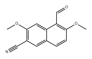 2-Naphthalenecarbonitrile, 5-formyl-3,6-dimethoxy- Structure