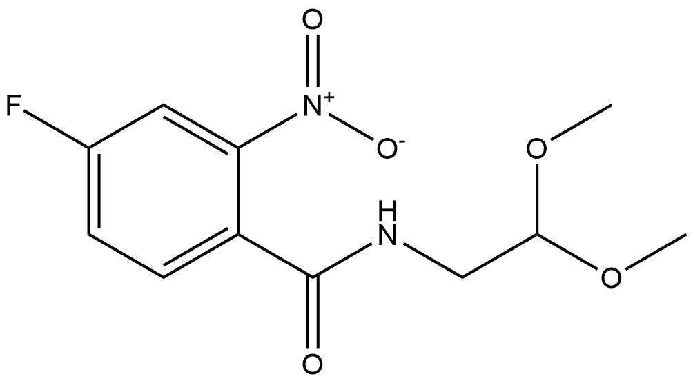 N-(2,2-dimethoxyethyl)-4-fluoro-2-nitrobenzamide Structure