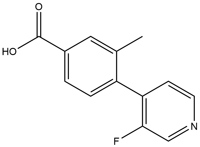 4-(3-Fluoro-4-pyridinyl)-3-methylbenzoic acid Structure