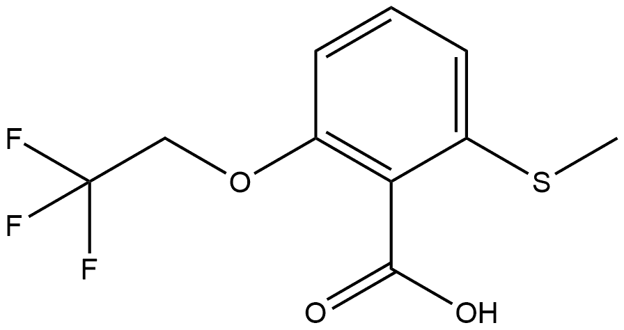 2-(Methylthio)-6-(2,2,2-trifluoroethoxy)benzoic acid Structure