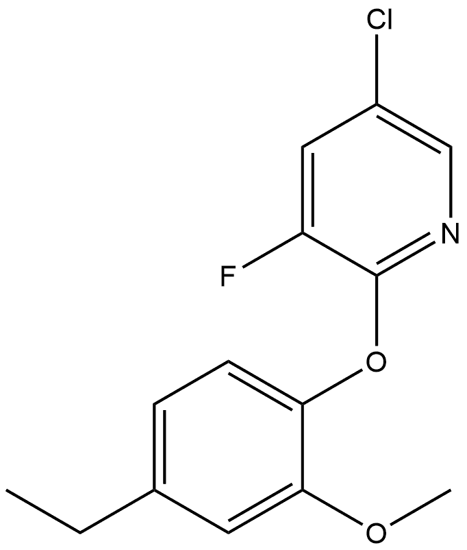 5-Chloro-2-(4-ethyl-2-methoxyphenoxy)-3-fluoropyridine Structure