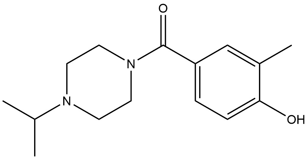 (4-Hydroxy-3-methylphenyl)[4-(1-methylethyl)-1-piperazinyl]methanone Structure