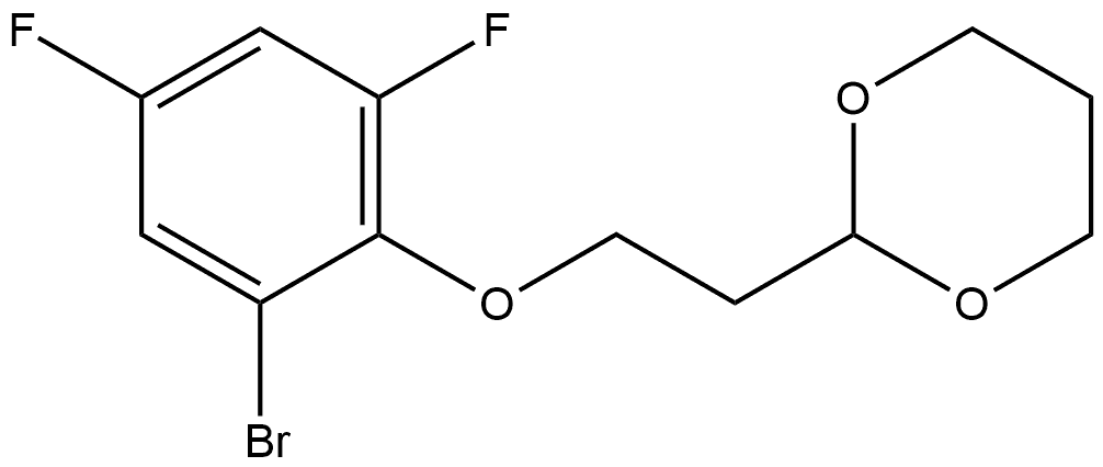 2-[2-(2-Bromo-4,6-difluorophenoxy)ethyl]-1,3-dioxane Structure