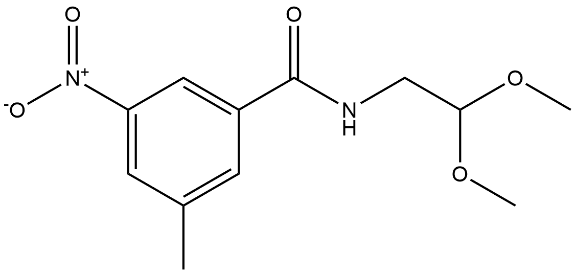 N-(2,2-dimethoxyethyl)-3-methyl-5-nitrobenzamide Structure