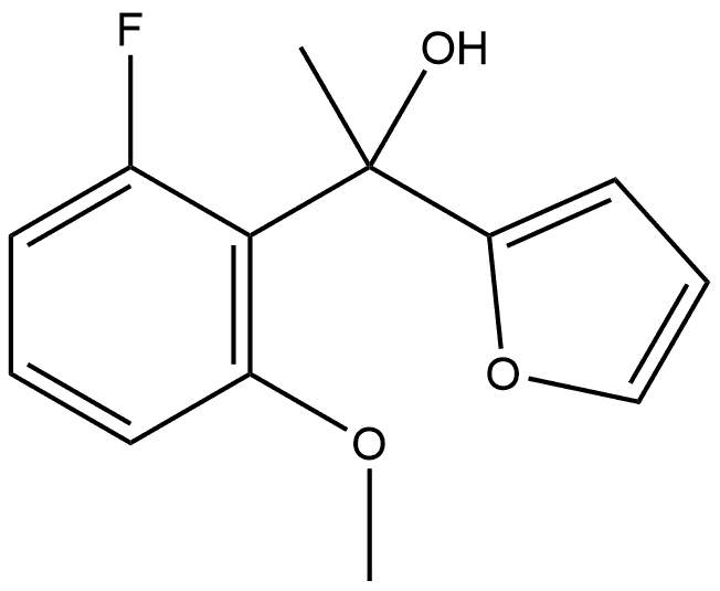 1-(2-fluoro-6-methoxyphenyl)-1-(furan-2-yl)ethanol Structure