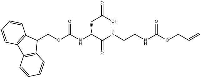 10-?Oxa-?2,?5,?8-?triazatridec-?12-?enoic acid, 3-?(carboxymethyl)?-?4,?9-?dioxo-?, 1-?(9H-?fluoren-?9-?ylmethyl) ester, (3R)?- Structure