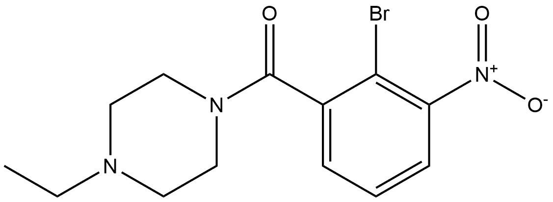 (2-bromo-3-nitrophenyl)(4-ethylpiperazin-1-yl)methanone Structure